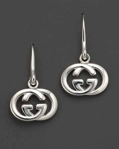 gucci silver butterfly earrings|gucci britt silver drop earrings.